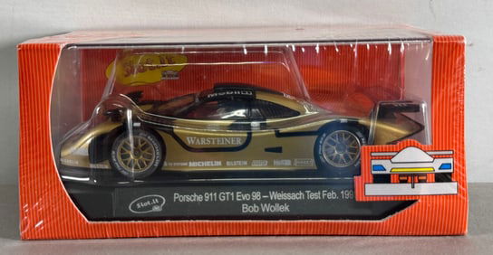 Slot.it Porsche 911 GT1 Evo 98 Weissach Bob Wollek - Warsteiner - Mobil 1/32 Slot Car