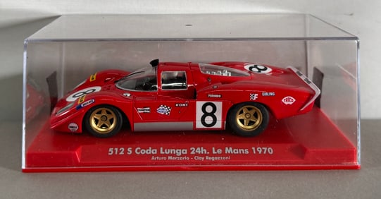 512 S Coda Lunga 24. Le Mans 1970 Merzario-Regazzoni #8 Carello 1/32 Slot Car