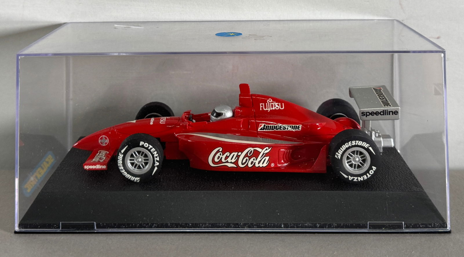 Scalextric Coca-Cola Racing #7 BridgeStone 1/32 Slot Car: Scalextric Coca-Cola Racing #7 BridgeStone 1/32 Slot Car, with original case. 