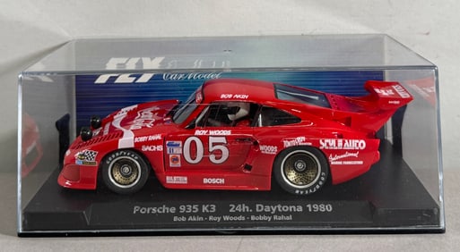 Fly Car Model Porsche 935 K3 24h Daytona 1980 Akin-Woods-Rahal #05 Coca Cola-Hudson Wire 1/32 Slot