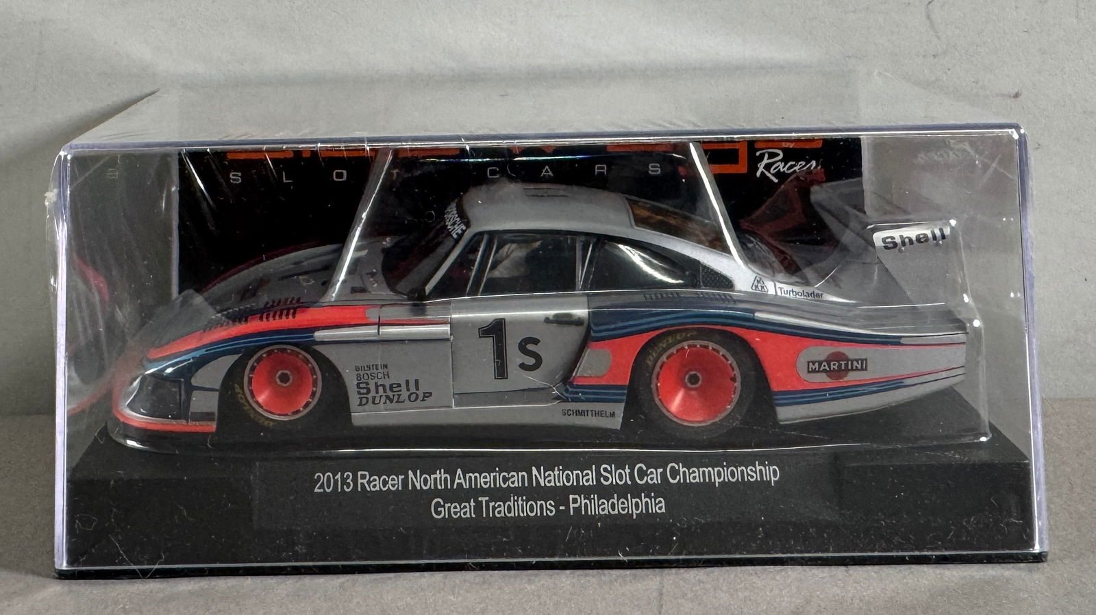 Sideways Martini Porsche 2013 Racer Group 5 North American National Championship Great Traditions: Sideways Martini Porsche 2013 Racer Group 5 North American National Championship Great Traditions Philadelphia #1s Shell 1/32 Slot Car Limited Edition 216/240. SW20LE-USA 935/78 Moby Dick, with origin