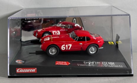 Carrera Evolution Ferrari Uovo 166/212 Millia Miglia 1952 Red #617 1/32 Slot Car