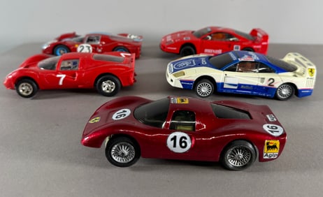 Collection of Five Vintage Slot Cars 1/32