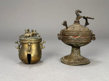 Two Southeast Asian Brass Objects