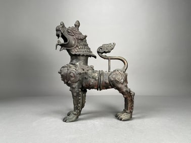 Large Cast Foo Dog Temple Guardian