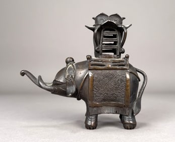 Chinese Bronze Elephant Censer