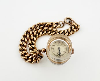 Tourneau Gold-Filled Watch Pendant Bracelet