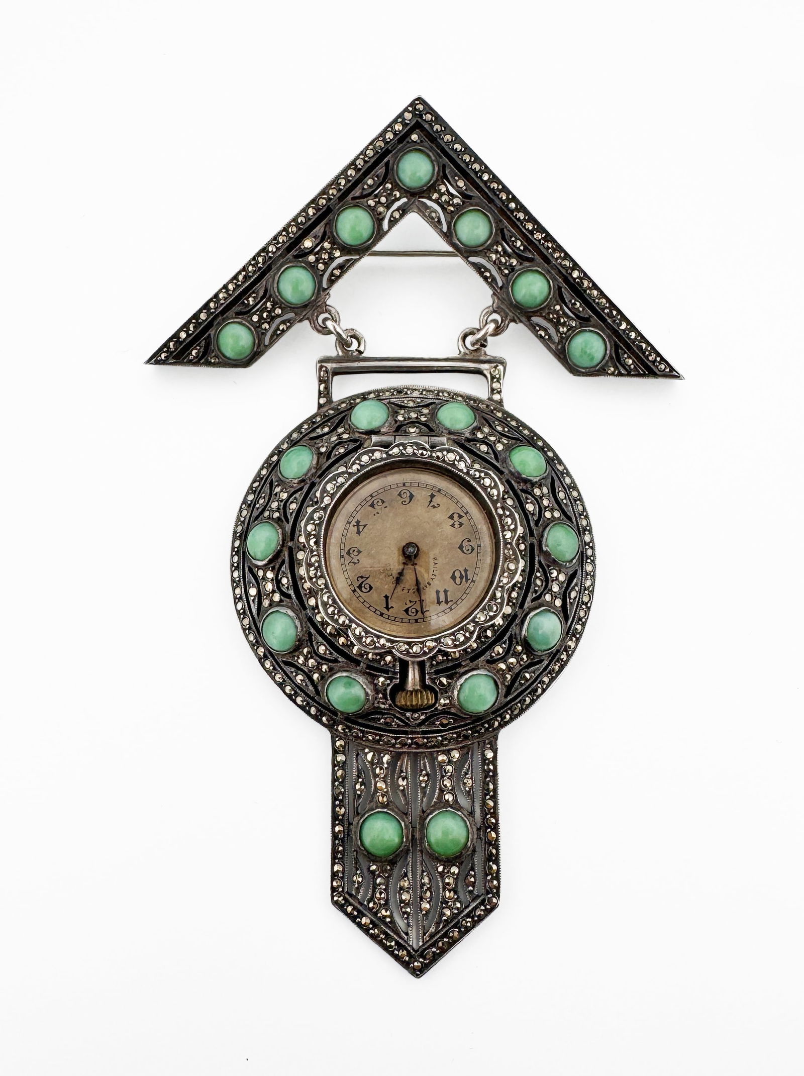 Bailey, Banks, & Biddle Silver Watch Brooch (1 of 4)