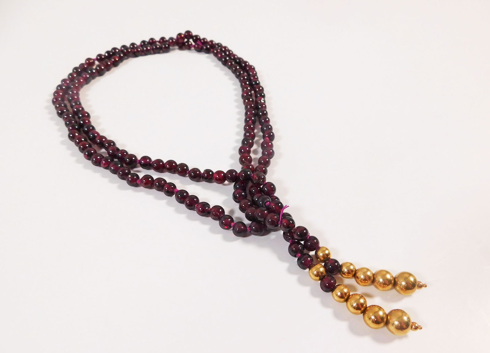 Angela Cummins for Tiffany & Co 14k Garnet Lariat Necklace (1 of 3)