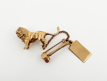 10k Lion Gavel Pin