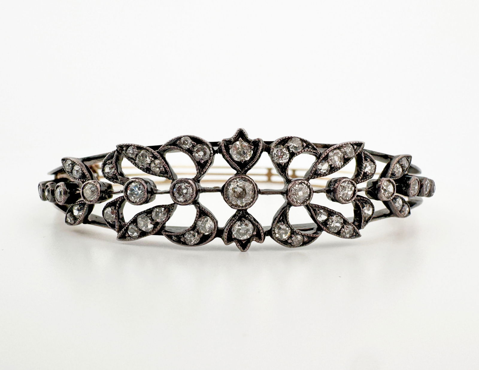 Antique 10k & Silver Diamond Bracelet (1 of 5)