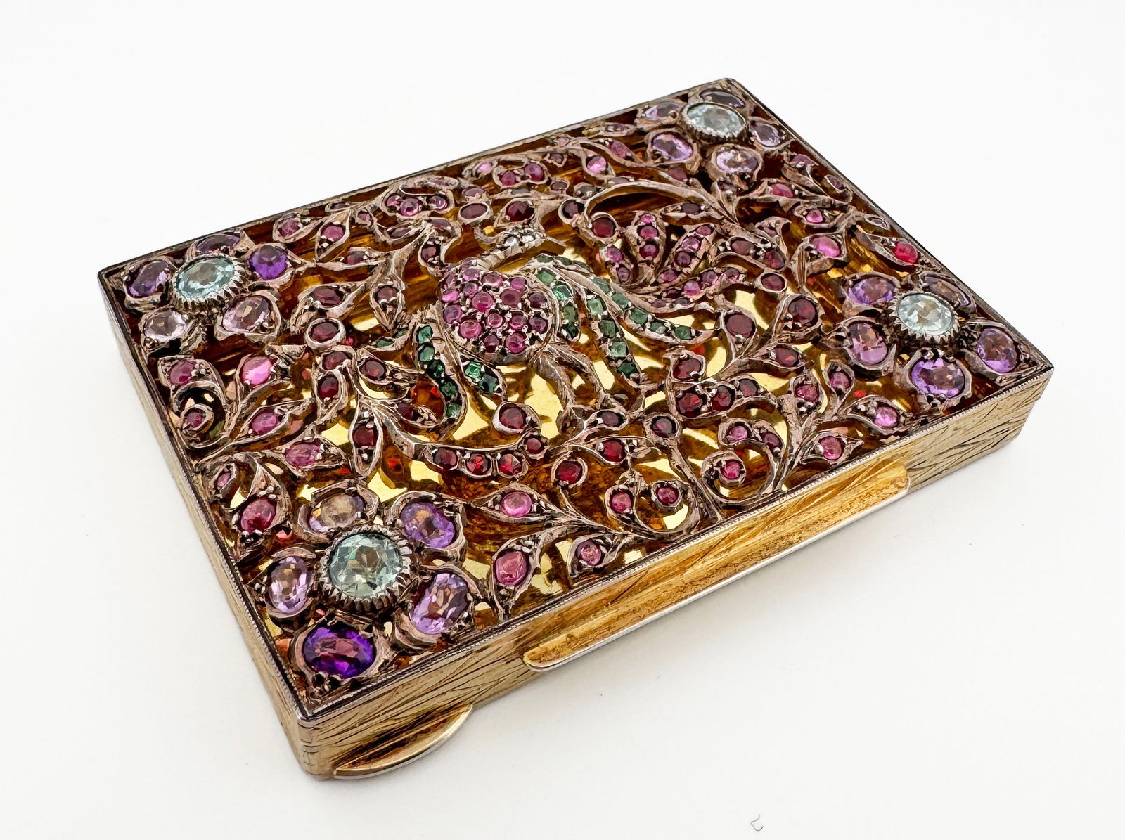 Gilt-Silver Gemstone Compact (1 of 6)
