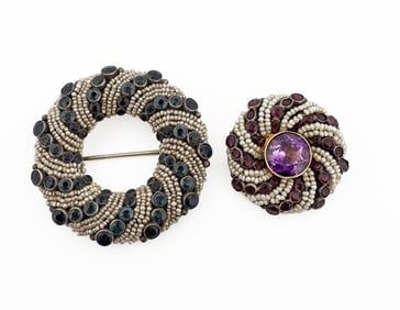 Two Antique Pearl Brooches
