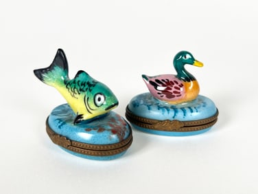 Two Tiffany & Co. Limoges France Trinket Boxes