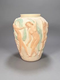 Consolidated Art Glass "Dancing Nymphs" Vase