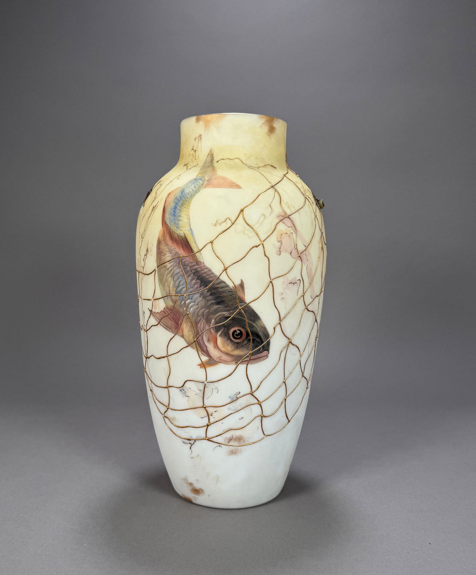 Mount Washington Partial Gilt Enameled Vase (1 of 5)