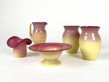 Pairpoint Peachblow Glass Group