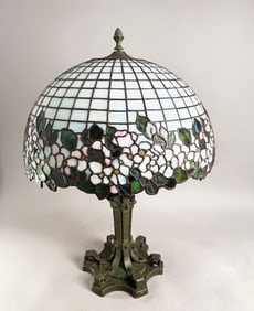 Bigelow, Kennard & Co. Apple Blossom Lamp with American Mission Style Base