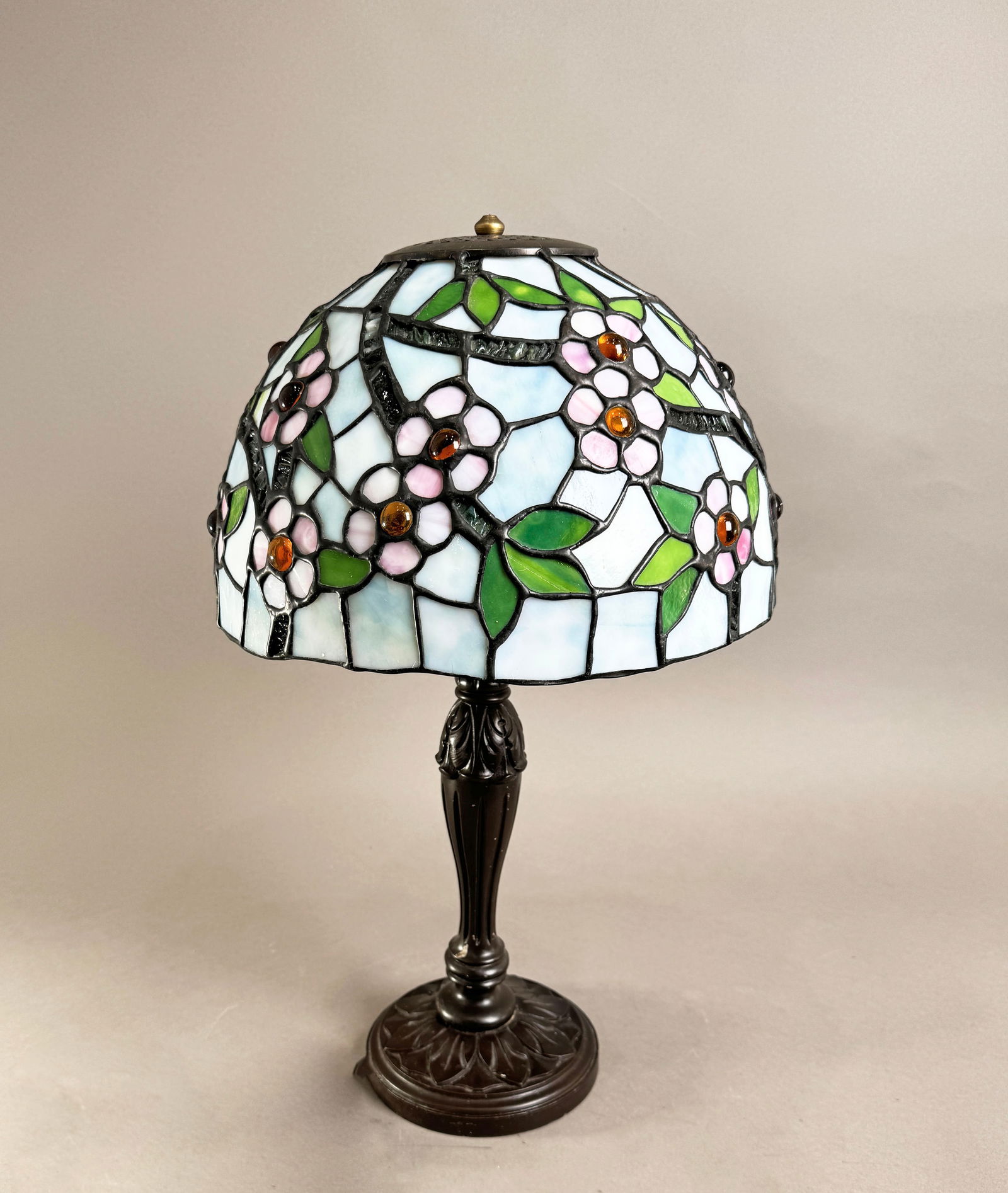 Tiffany Studios Style Apple Blossom Table Lamp (1 of 6)