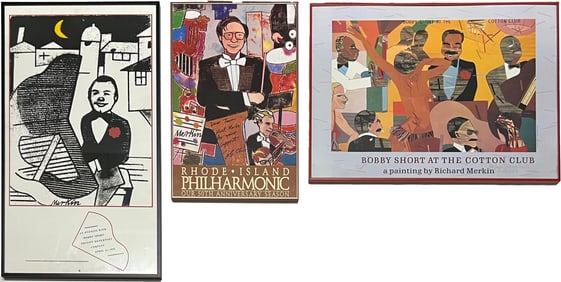 Three Framed Poster Prints by Richard Merkin