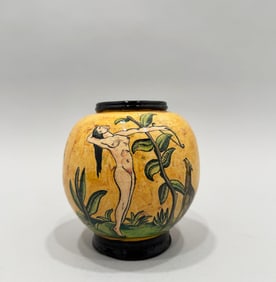 Hand-Painted Pottery Vase