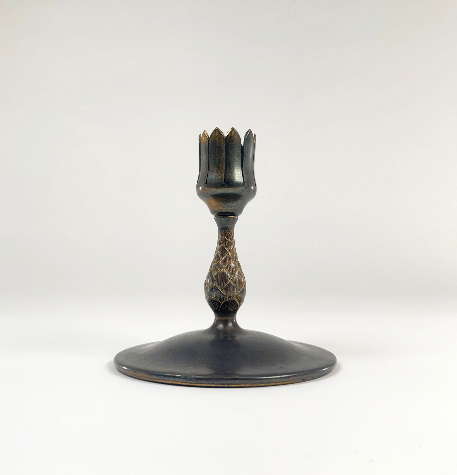 Tiffany Studios Bronze Candlestick or Vase Stand (1 of 4)
