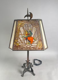 Handel Reverse Painted Knight Table Lamp