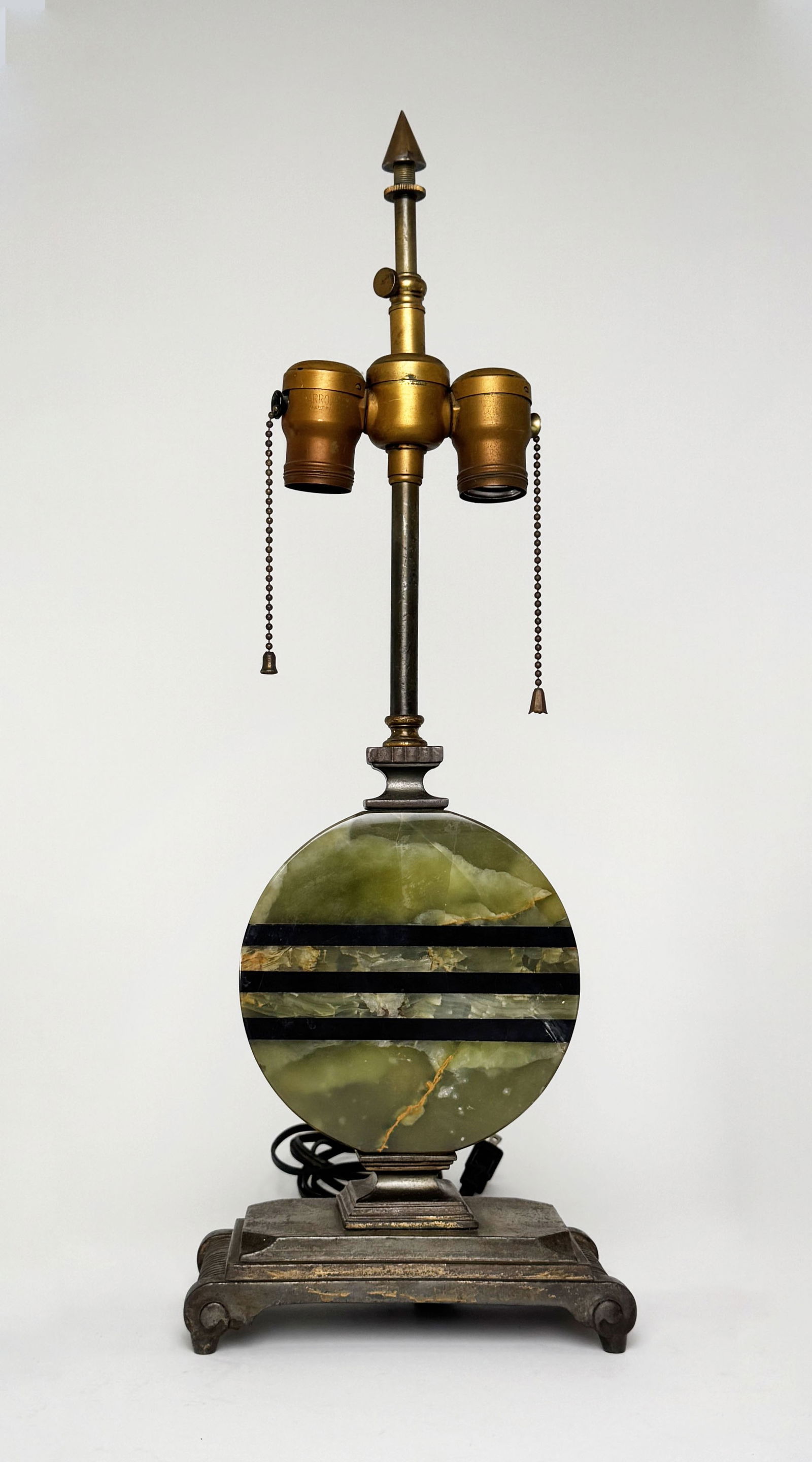Art Deco Onyx & Marble Table Lamp (1 of 4)