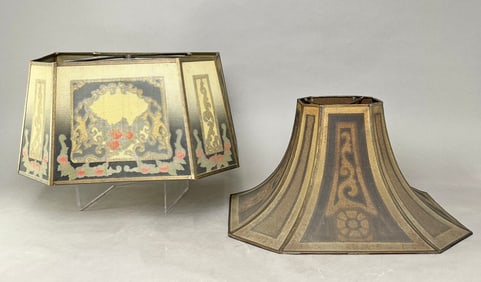 Two Metal Mesh Lamp Shades