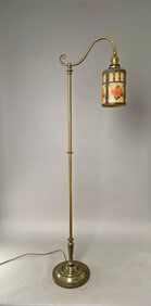 Handel Floral Leaded Glass Floor Lamp