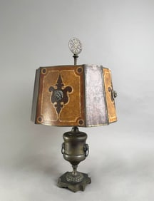 Brass Table Lamp with Mica Shade