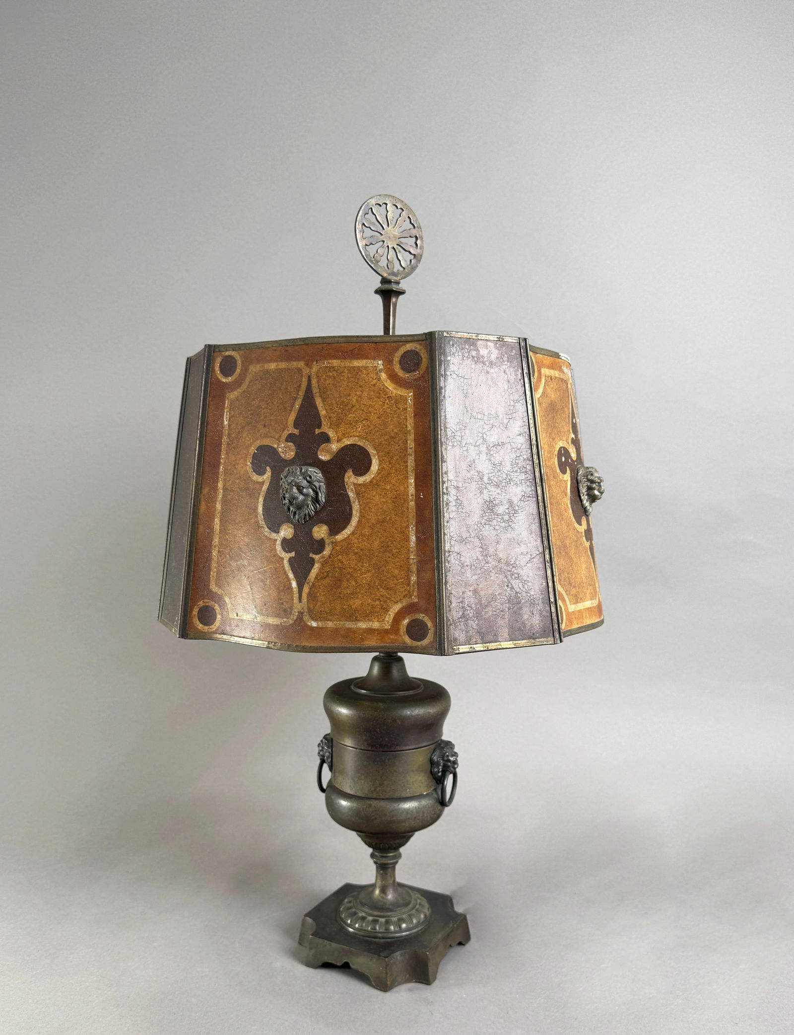 Brass Table Lamp with Mica Shade (1 of 6)