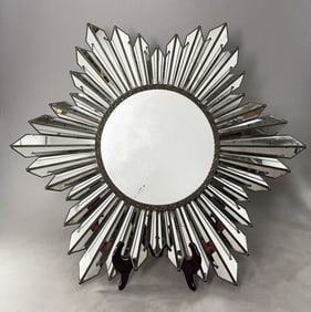 Mid-Century Sunburst Wall Mirror