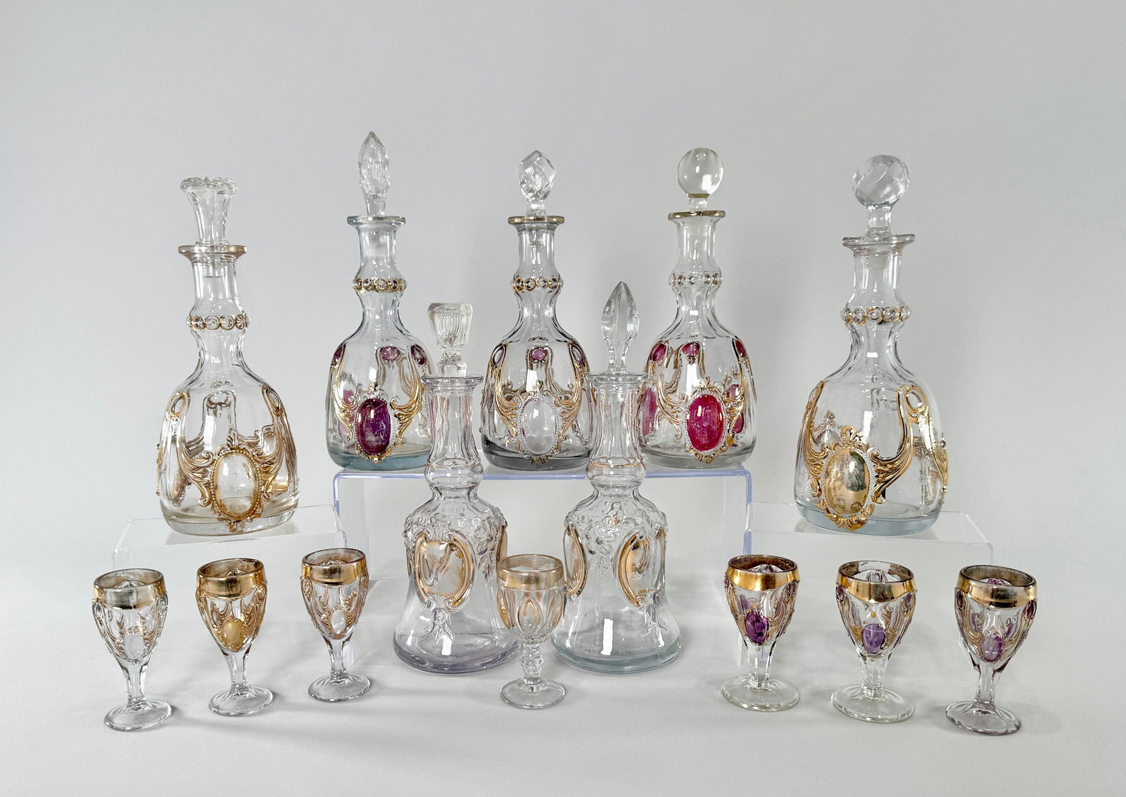 Bohemian Glass Liqueur Set (1 of 3)