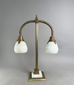Art Deco Double Arm Table Lamp