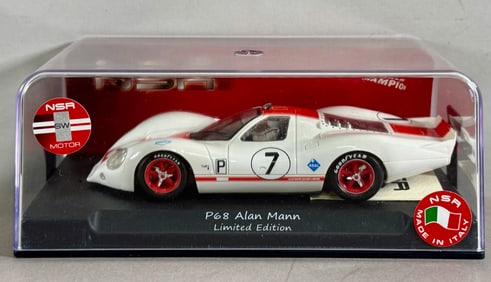 NSR P68 Alan Mann Limited White Edition #7 1/32 Slot Car