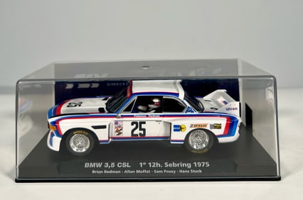 Fly Car Model BMW 3.5 CSL 1st 12h. 1975 Sebring #25 1/32 Slot Car