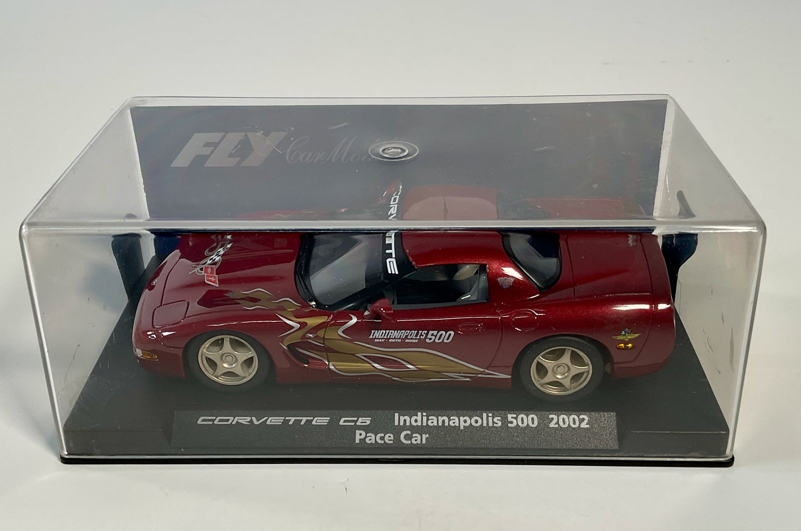 Fly Car Model Corvette C5 Indianapolis 500 2002 Pace Car 1/32 Slot Car: Fly Car Model Corvette C5 Indianapolis 500 2002 Pace Car 1/32 Slot Car A-581. Reference #88068, with original case. Weight: 6.5 oz. 