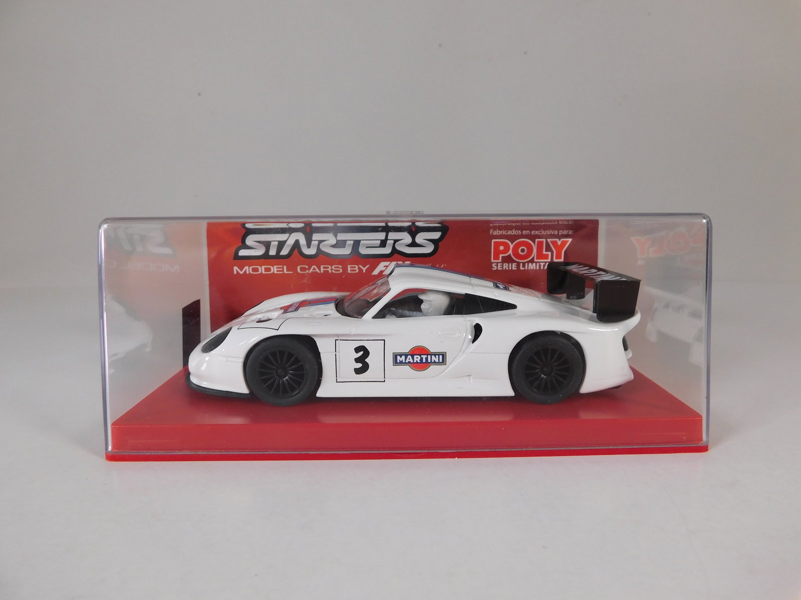 Poly Starters Porsche GT1 EVO Martini #3 1/32 Slot Car: Starters Poly Porsche GT1 EVO Martini #3 1/32 Slot Car. Reference #87002, with original case. Weight: 6.6 oz. 