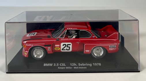 Fly Car Model BMW 3.5 CSL 12h Sebring 1978 #25 1/32 Slot Car