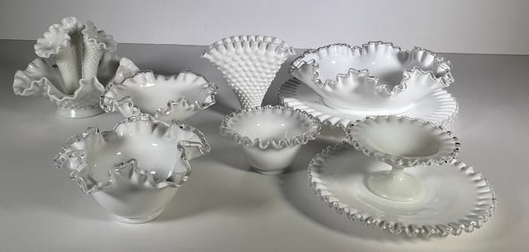 Fenton Silver Crest Milk Glass Collection