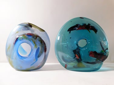 Two Art Glass Vessels