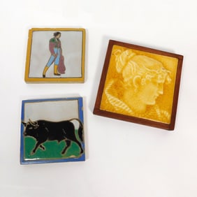 Three Decorative Ceramic Tiles