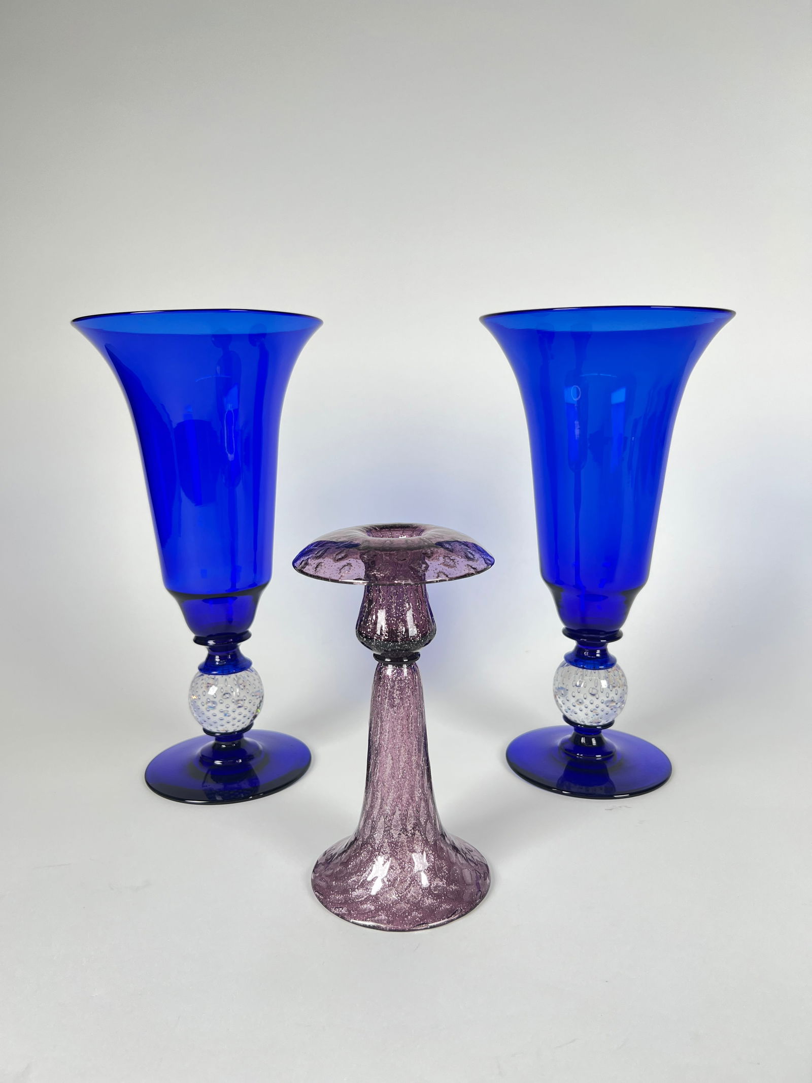 Murano Glass Vases and Candlestick (1 of 10)
