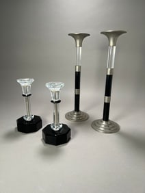 Two Sets of Art Deco Style Candlesticks
