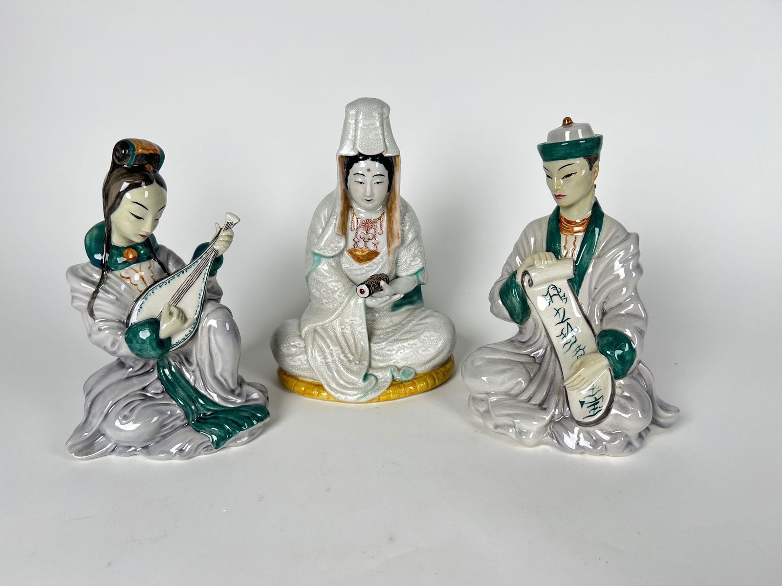 Goldscheider Fine China Chinese Figurines (Set of 3) (1 of 12)