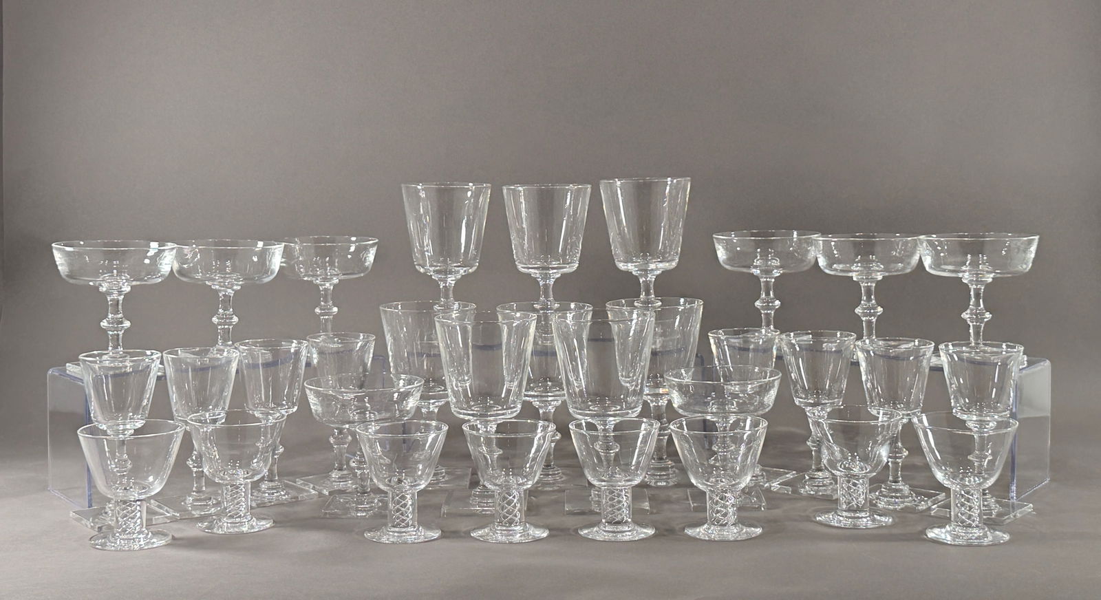 Collection of Etched Crystal Stemware (32 Pieces) (1 of 16)