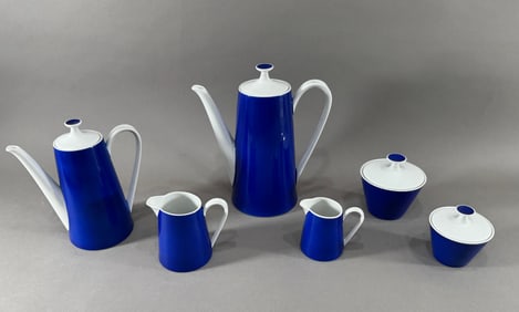 Fairwood Waldershof Germany Cobalt Blue & White Porcelain Coffee/Tea Set