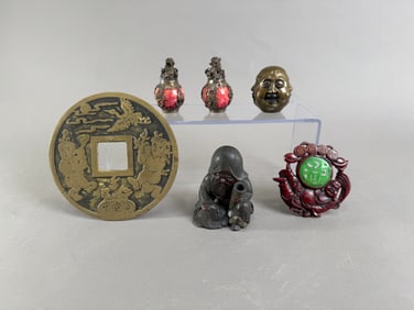 Group of Six Asian Decorative Items