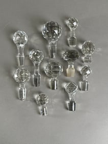 Collection of Crystal Glass Bottle Stoppers